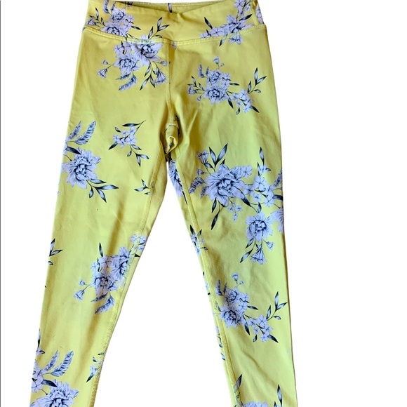Spiritual Gangster yellow floral legging size 8 - Picture 1 of 5